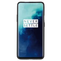 cofi1453® Silikon Hülle Bumer Carbon kompatibel mit OnePlus 7T Pro Case TPU Soft Handyhülle Cover Schutzhülle Schwarz