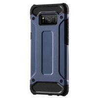 cofi1453® Panzerhülle Bumper Hybrid Armor SchutzHülle kompatibel mit Xiaomi Redmi 8A Silikon Hülle Zubehör Tasche Panzerschale Panzer in Blau