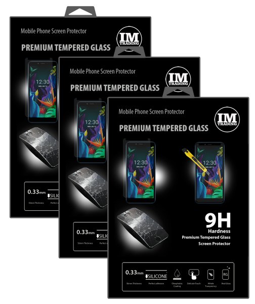 cofi1453 3X Panzer Schutz Glas 9H Tempered Glass Display Schutz Folie Display Glas Screen Protector kompatibel mit LG K20 (2019)