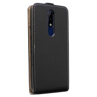 cofi1453® Flip Case kompatibel mit NOKIA 5.1 PLUS Handy Tasche vertikal aufklappbar Schutzhülle Klapp Hülle Schwarz