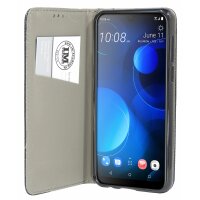 cofi1453® Buch Tasche "Smart" kompatibel mit HTC DESIRE 19+ PLUS Handy Hülle Etui Brieftasche Schutzhülle mit Standfunktion, Kartenfach