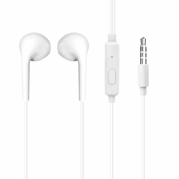 Huawei Earphones AM115 In-Ear Ohrhörer Fernbedienung Mikrofon 3,5 mm Anschluss Weiss