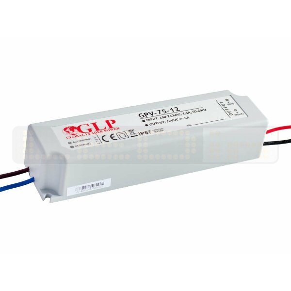 LED Trafo 72W 6A 12V IP67 Netzteil IP67 Wasserdicht Transformator Treiber für LED Streifen Beleuchtung