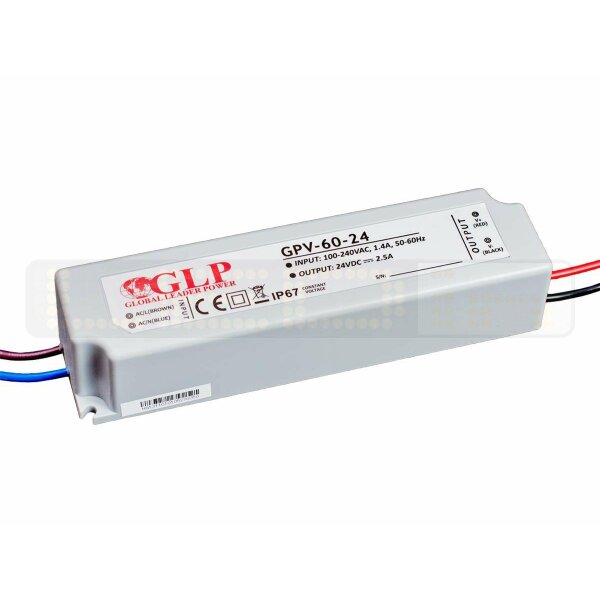 LED Trafo 60W 2,5A 24V IP67 Netzteil IP67 Wasserdicht Transformator Treiber für LED Streifen Beleuchtung