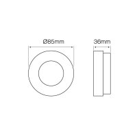 Feuchtraum Slim IP20/44 Einbaustrahler GU10 Einbaurahmen...