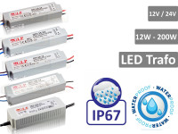 LED Trafo 12W 1A 12V Netzteil IP67 Wasserdicht...