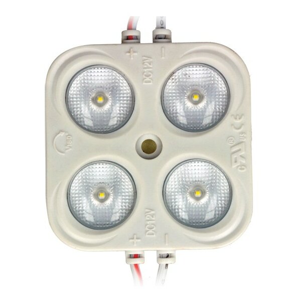 3W 4-LED Modul Kaltweiß 285 lm 12V DC SMD 2835 IP65 Wasserdicht 180° Abstrahlwinkel 52*46mm für LED Beleuchtung, DIY, Licht Kette