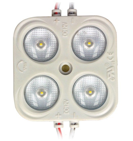 3W 4-LED Modul Kaltweiß 285 lm 12V DC SMD 2835 IP65 Wasserdicht 180° Abstrahlwinkel 52*46mm für LED Beleuchtung, DIY, Licht Kette