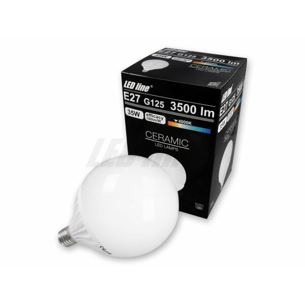 E27 35W LED Leuchtmittel sehr helle Lampe Neutralweiß 4000K G125 3500 lm Leuchtmittel ersetzt 200W Glühbirne 280° Abstrahlwinkel