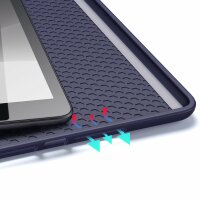 DUX DUCIS Buch Tasche Hartschale mit Smart Sleep Standfunktion kompatibel mit Apple iPad 10.2" ( 2019 ) Tablet Hülle Etui Brieftasche Schutzhülle Schwarz