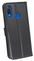 cofi1453® Buch Tasche "Fancy" kompatibel mit ZTE BLADE V10 VITA Handy Hülle Etui Brieftasche Schutzhülle mit Standfunktion, Kartenfach Schwarz