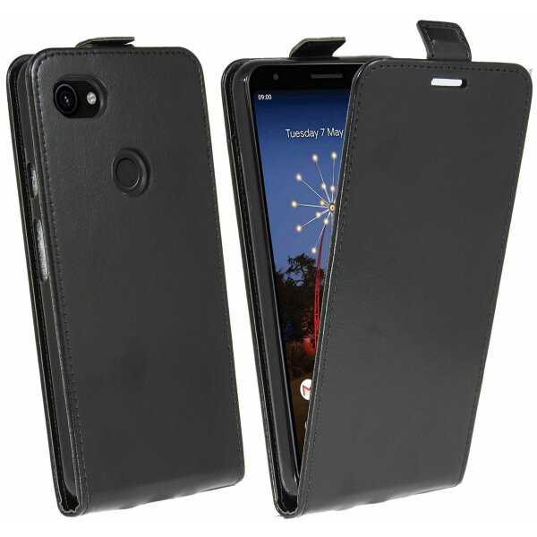 cofi1453® Flip Case kompatibel mit GOOGLE PIXEL 3A XL Handy Tasche vertikal aufklappbar Schutzhülle Klapp Hülle Schwarz