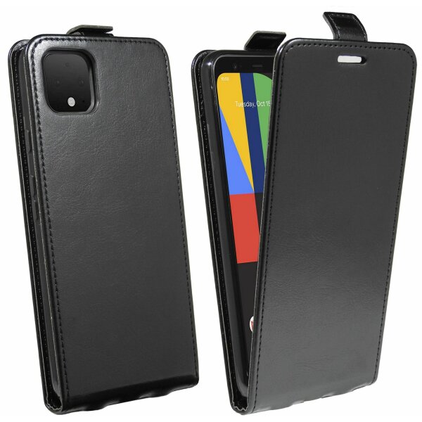 cofi1453® Flip Case kompatibel mit GOOGLE PIXEL 4 Handy Tasche vertikal aufklappbar Schutzhülle Klapp Hülle Schwarz