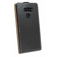 cofi1453® Flip Case kompatibel mit LG K50S Handy Tasche vertikal aufklappbar Schutzhülle Klapp Hülle Schwarz