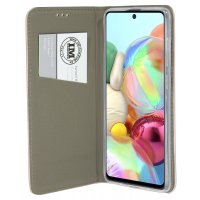 cofi1453® Buch Tasche "Smart" kompatibel mit Samsung Galaxy A71 (A715F) Handy Hülle Etui Brieftasche Schutzhülle mit Standfunktion, Kartenfach Rose