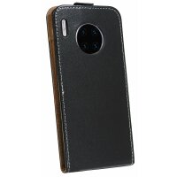 cofi1453® Flip Case kompatibel mit HUAWEI MATE 30 PRO Handy Tasche vertikal aufklappbar Schutzhülle Klapp Hülle Schwarz