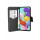cofi1453® Buch Tasche "Fancy" kompatibel mit SAMSUNG GALAXY A51 (A515F) Handy Hülle Etui Brieftasche Schutzhülle mit Standfunktion, Kartenfach Schwarz