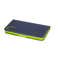 cofi1453® Buch Tasche "Fancy" kompatibel mit SAMSUNG GALAXY A51 (A515F) Handy Hülle Etui Brieftasche Schutzhülle mit Standfunktion, Kartenfach Blau-Grün