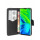 cofi1453® Buch Tasche "Fancy" kompatibel mit XIAOMI MI NOTE 10 Handy Hülle Etui Brieftasche Schutzhülle mit Standfunktion, Kartenfach Schwarz