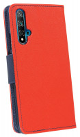 cofi1453® Buch Tasche "Fancy" kompatibel mit HONOR 20 Handy Hülle Etui Brieftasche Schutzhülle mit Standfunktion, Kartenfach Rot-Blau