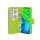 cofi1453® Buch Tasche "Fancy" kompatibel mit XIAOMI MI NOTE 10 PRO Handy Hülle Etui Brieftasche Schutzhülle mit Standfunktion, Kartenfach Blau-Grün