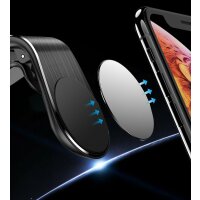 Sunix KFZ Magnet Lüftungsgitter Handy Halterung Lüftung Universal Magnetisch Auto Lüftungsschlitz Smartphone Halter in Schwarz