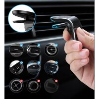 Sunix KFZ Magnet Lüftungsgitter Handy Halterung Lüftung Universal Magnetisch Auto Lüftungsschlitz Smartphone Halter in Schwarz