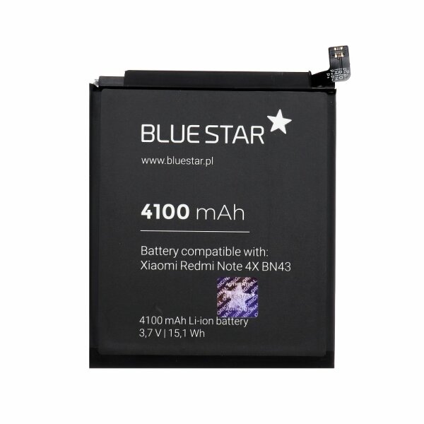 Bluestar Akku Ersatz kompatibel mit Xiaomi Redmi Note 4X 4100mAh Li-lon Austausch Batterie Accu BN43