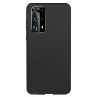 cofi1453® Silikon Hülle Basic kompatibel mit HUAWEI P40 Case TPU Soft Handy Cover Schutz Schwarz