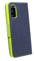 cofi1453® Buch Tasche "Fancy" kompatibel mit SAMSUNG GALAXY S20 (G980F) Handy Hülle Etui Brieftasche Schutzhülle mit Standfunktion, Kartenfach Blau-Grün