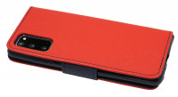 cofi1453® Buch Tasche "Fancy" kompatibel mit SAMSUNG GALAXY S20 (G980F) Handy Hülle Etui Brieftasche Schutzhülle mit Standfunktion, Kartenfach Rot-Blau