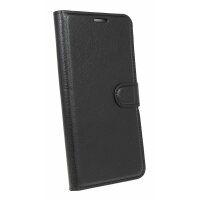 cofi1453® Buch Tasche "Fancy" kompatibel mit WIKO Y60 Handy Hülle Etui Brieftasche Schutzhülle mit Standfunktion, Kartenfach Schwarz