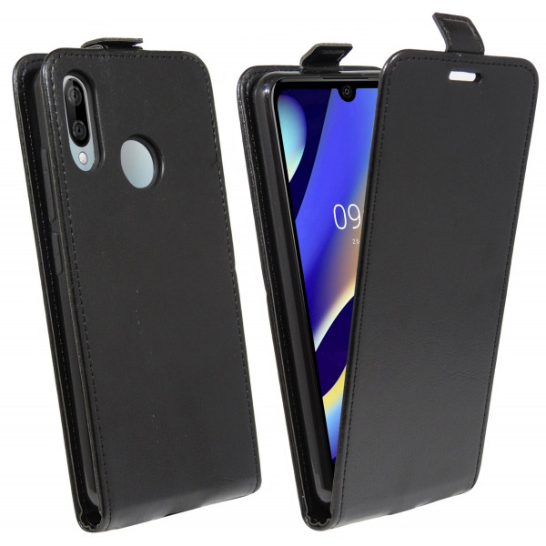 cofi1453® Flip Case kompatibel mit WIKO VIEW 3 LITE Handy Tasche vertikal aufklappbar Schutzhülle Klapp Hülle Schwarz