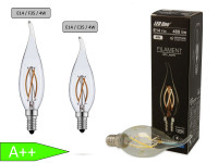 LED Leuchtmittel | E14 Filament | Flamme | C35 | F35 | 4W...