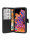cofi1453® Buch Tasche "Fancy" kompatibel mit SAMSUNG GALAXY XCOVER PRO (G715F) Handy Hülle Etui Brieftasche Schutzhülle mit Standfunktion, Kartenfach Schwarz