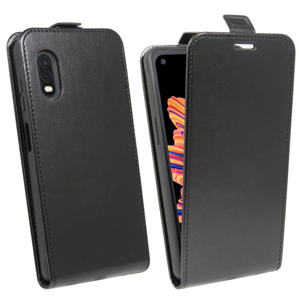cofi1453® Flip Case kompatibel mit Samsung Galaxy Xcover Pro (G715F) Handy Tasche vertikal aufklappbar Schutzhülle Klapp Hülle Schwarz