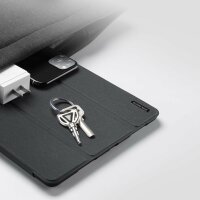 DUX DUCIS Buch Tasche Hartschale mit Smart Sleep Standfunktion kompatibel mit Apple iPad 10.2" ( 2019 ) Tablet Hülle Etui Brieftasche Schutzhülle Schwarz