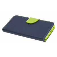cofi1453® Buch Tasche "Fancy" kompatibel mit SAMSUNG GALAXY A41 (A415F) Handy Hülle Etui Brieftasche Schutzhülle mit Standfunktion, Kartenfach Blau-Grün