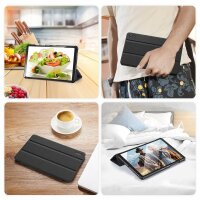 DUX DUCIS Buch Tasche Hartschale mit Smart Sleep Standfunktion kompatibel mit Apple iPad 10.2" ( 2019 ) Tablet Hülle Etui Brieftasche Schutzhülle Schwarz