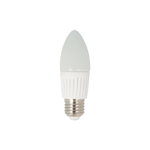 LED | E27 C37 | Leuchtmittel | Lampe | Birne | Leuchte | Beleuchtung | Form: Kerze | 7W | 630 Lumen | Dimmbar | warmweiß