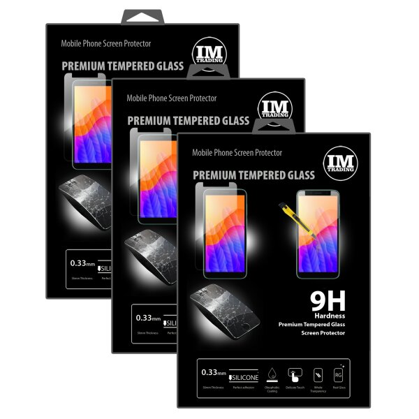 cofi1453 3X Panzer Schutz Glas 9H Tempered Glass Display Schutz Folie Display Glas Screen Protector kompatibel mit Huawei Y5P