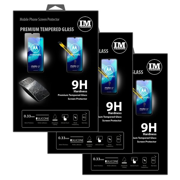 cofi1453 3X Panzer Schutz Glas 9H Tempered Glass Display Schutz Folie Display Glas Screen Protector kompatibel mit Motorola Moto G8 Power Lite