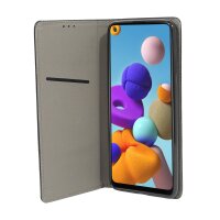 cofi1453 Buch Tasche "Smart" kompatibel mit SAMSUNG GALAXY A21S ( A217F ) Handy Hülle Etui Brieftasche Schutzhülle mit Standfunktion, Kartenfach