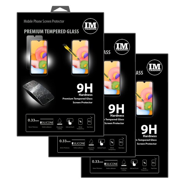 cofi1453 3X Panzer Schutz Glas 9H Tempered Glass Display Schutz Folie Display Glas Screen Protector kompatibel mit Samsung Galaxy A01 (A015F)