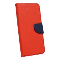 cofi1453® Buch Tasche "Fancy" kompatibel mit HUAWEI P40 LITE Handy Hülle Etui Brieftasche Schutzhülle mit Standfunktion, Kartenfach Rot-Blau