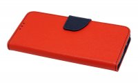 cofi1453® Buch Tasche "Fancy" kompatibel mit HUAWEI P40 LITE Handy Hülle Etui Brieftasche Schutzhülle mit Standfunktion, Kartenfach Rot-Blau