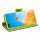 cofi1453® Buch Tasche "Fancy" kompatibel mit HUAWEI P40 PRO Handy Hülle Etui Brieftasche Schutzhülle mit Standfunktion, Kartenfach Blau-Grün ( 2-Farbig )