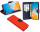 cofi1453® Buch Tasche "Fancy" kompatibel mit HUAWEI P40 PRO Handy Hülle Etui Brieftasche Schutzhülle mit Standfunktion, Kartenfach Rot-Blau
