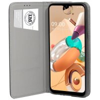 cofi1453® Buch Tasche "Smart" kompatibel mit LG K61 Handy Hülle Etui Brieftasche Schutzhülle mit Standfunktion, Kartenfach