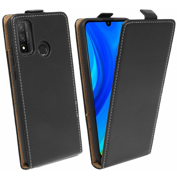 cofi1453® Flip Case kompatibel mit HUAWEI P SMART 2020 Handy Tasche vertikal aufklappbar Schutzhülle Klapp Hülle Schwarz